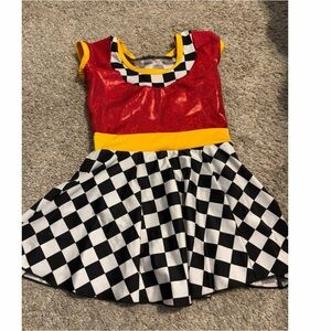 The lineup size 6 girls cars dance costume leotard race car